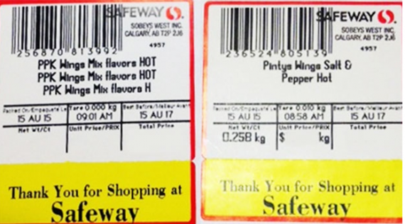 食检局：Safeway鸡翅感染 四产品召回