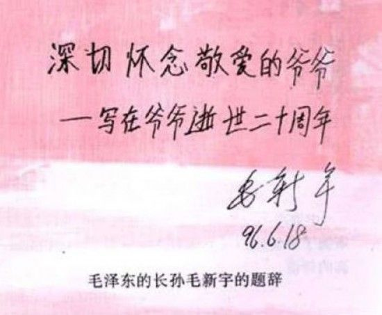 真是难得一见！毛新宇少将书法集曝光 历年题词集