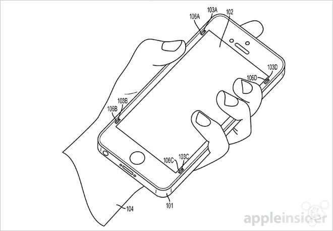 苹果新专利文件曝光 手机可自动防止屏幕碎裂(图)