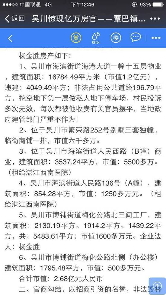 广东一镇委书记被举报有大量房产 市值2亿(组图)