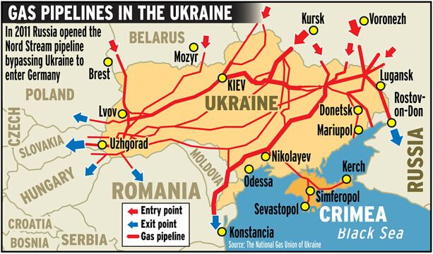 俄罗斯切断乌克兰冬季天然气供应 系欧洲重要通道