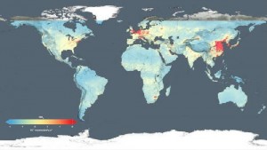 NASA发布全球雾霾地图:  中国雾霾令人震惊(图)