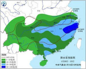 “霸王级寒潮”速冻中东部 中国南方或遇大暴雪