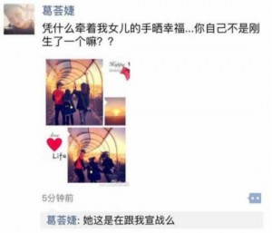 章子怡牵手继女过情人节 汪峰前任:是宣战吗(图)