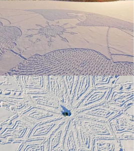 逆天！他默默在雪地走 最后简直惊呆了！(组图)