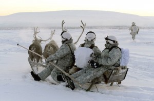 俄罗斯兵哥哥带驯鹿和雪橇犬演练 威武霸气(组图)