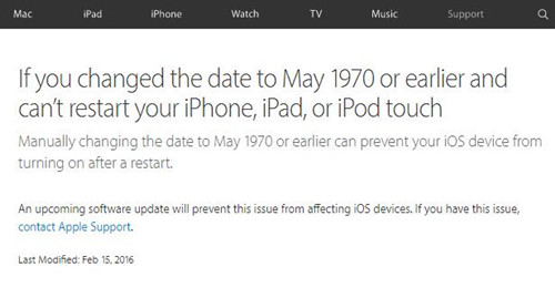 苹果承认“1970变砖”漏洞 解决方法在这里!(图)