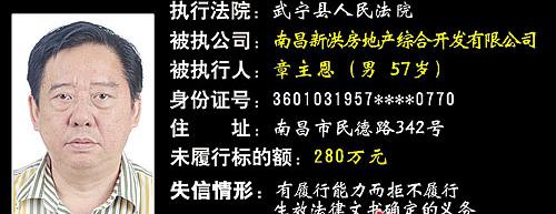 江西"头号老赖"引爆官场地震 苏荣等官员涉案(图)