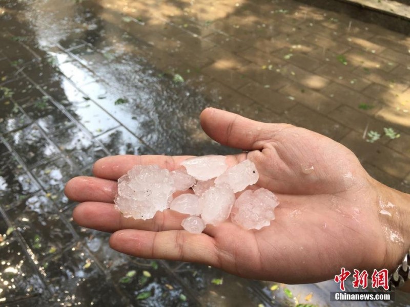 北京迎阵雨天气电闪雷声 局地现冰雹(高清组图)