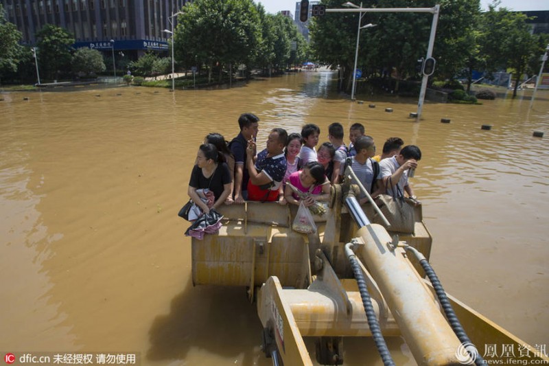 一场大水过后 武汉民现在这样上班(组图)