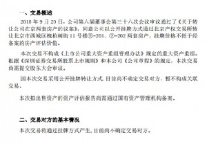 上市公司卖2套北京学区房扭亏为盈 买12年赚16倍