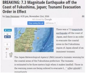 日本福岛7.3级大地震！三米高海啸呼呼上路