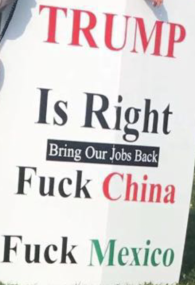 加拿大一大学门口 竟有白人公然写F**K CHINA(图)