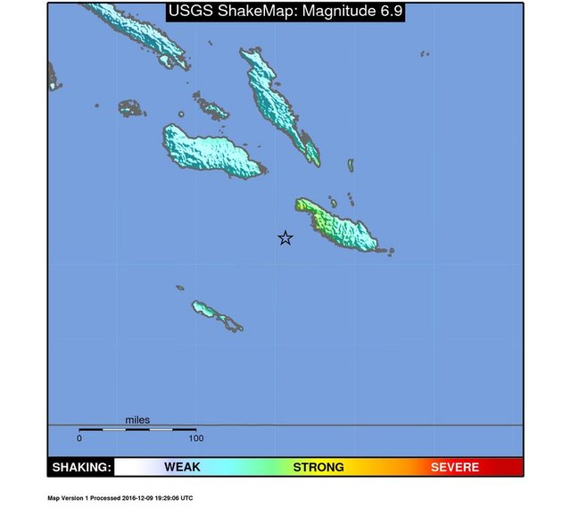 索罗门群岛再发6.9级地震 无海啸危险(图)