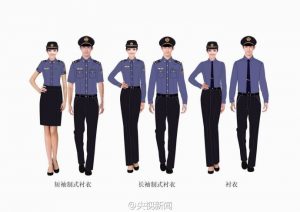 城管统一新制服这画风：女城管着短裙(组图)