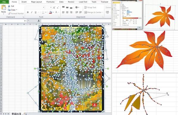 日本老爷爷用Excel作画15年 精美非凡引关注(图)