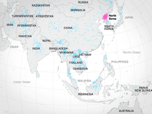 让美国人在地图上标出朝鲜，结果成这样…(图)