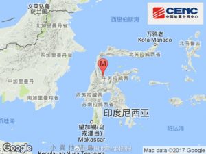 快讯：印尼苏拉威西岛附近发生6.6级地震