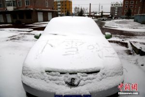 乍暖还寒 中国东北地区立夏下起大雪 (高清组图)