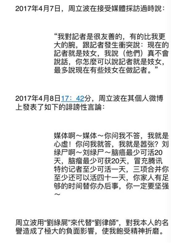 周立波微博讽"绿尸" 和美国华人律师掐起来了(图)